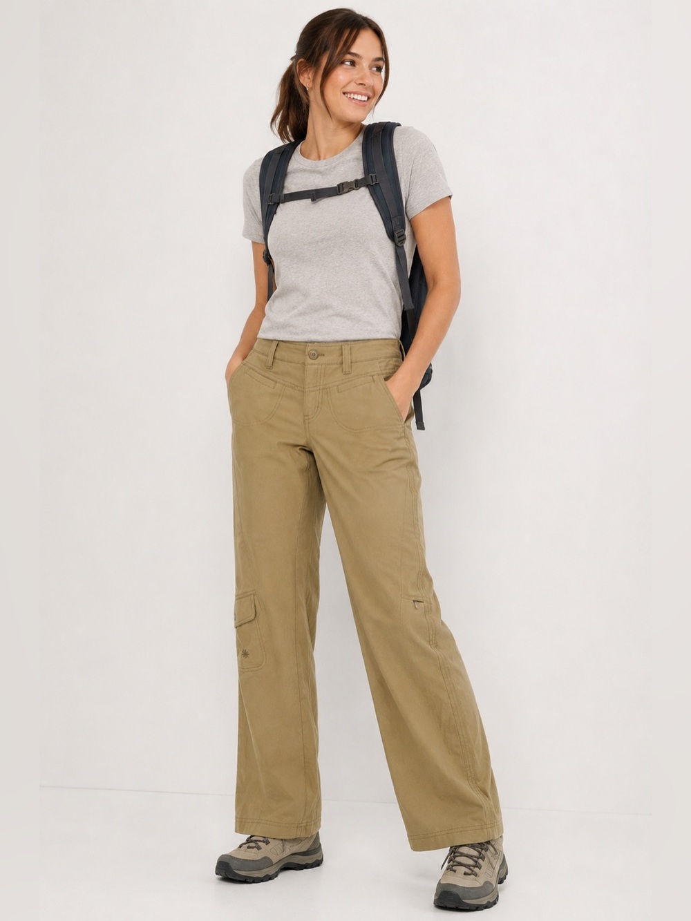 Athleta Dipper Hiking Cargo Pants Khaki Size 6